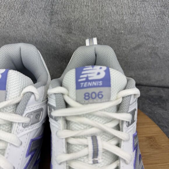 New Balance Shoes Womens Size 9.5 White Purple 806 Tennis Court Sneakers WC806W - Picture 3 of 10
